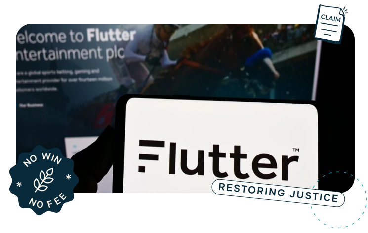 image of a phone screen with the flutter logo in front of a laptop with the flutter website page