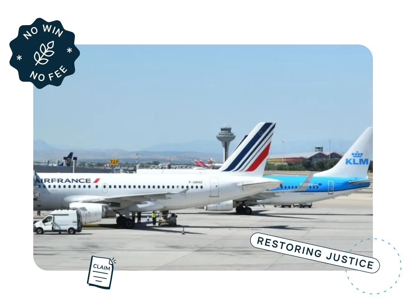 Air France & KLM Airlines at the airport