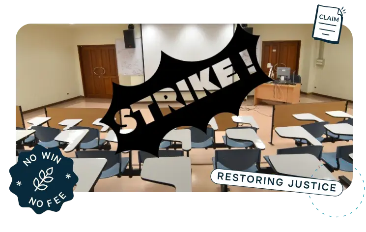 Empty university class due to strikes