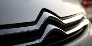 front of a citroen car