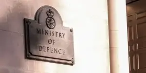 : Ministry of Defence UK ministerial office in Whitehall. UK Government department