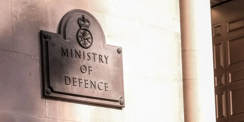 : Ministry of Defence UK ministerial office in Whitehall. UK Government department