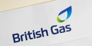 A close-up of a British Gas utility bill letter and logo.