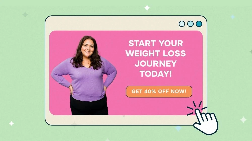 Fake advert showing how weightloss injections are being advertised with minimal checks